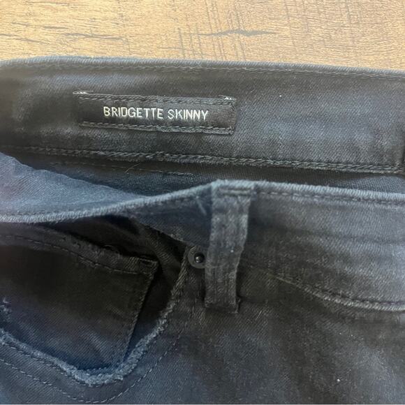 Lucky Brand Bridgette Skinny Black Jeans Womens Size 14 Raw Hem Basic Staple - Picture 6 of 10